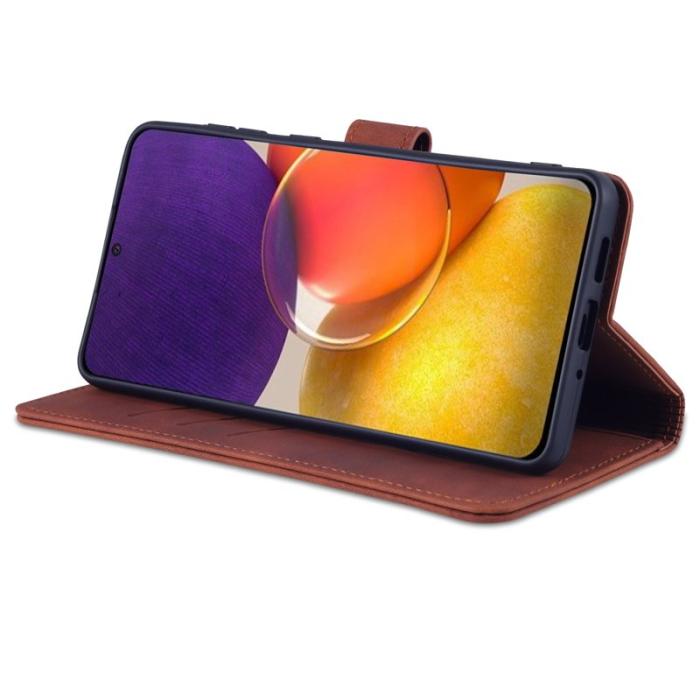 AZNS - AZNS Samsung Galaxy A73 5G Plånboksfodral Konstläder - Brun