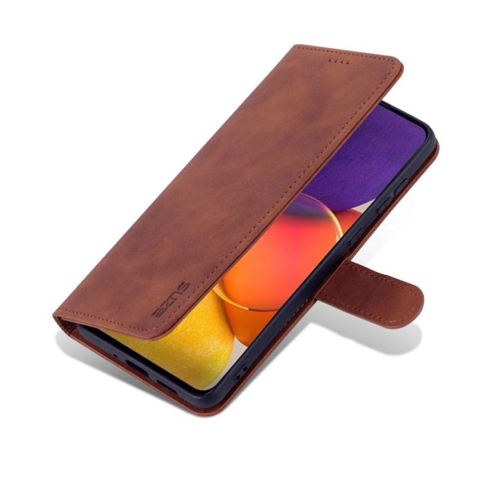 AZNS - AZNS Samsung Galaxy A73 5G Plånboksfodral Konstläder - Brun
