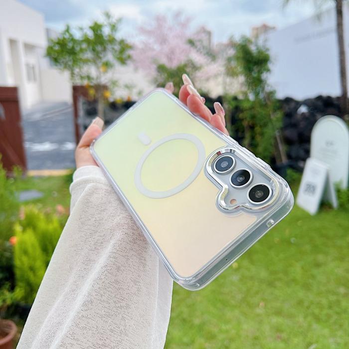 OEM - Mobilskal till Samsung Galaxy S26/S26 Pro Magnetiskt Färgskiftande TPU - Vit