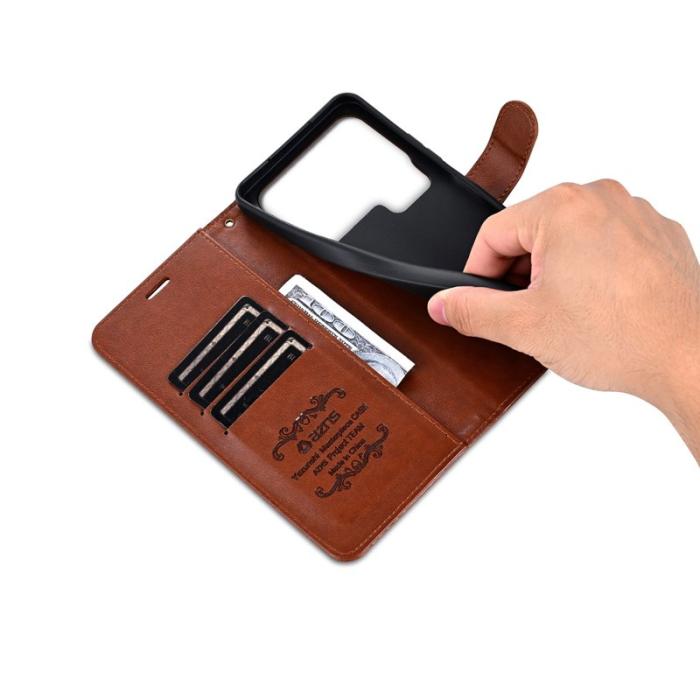 AZNS - AZNS Xiaomi 17 Pro Plånboksfodral Anti-Scratch Konstläder - Brun