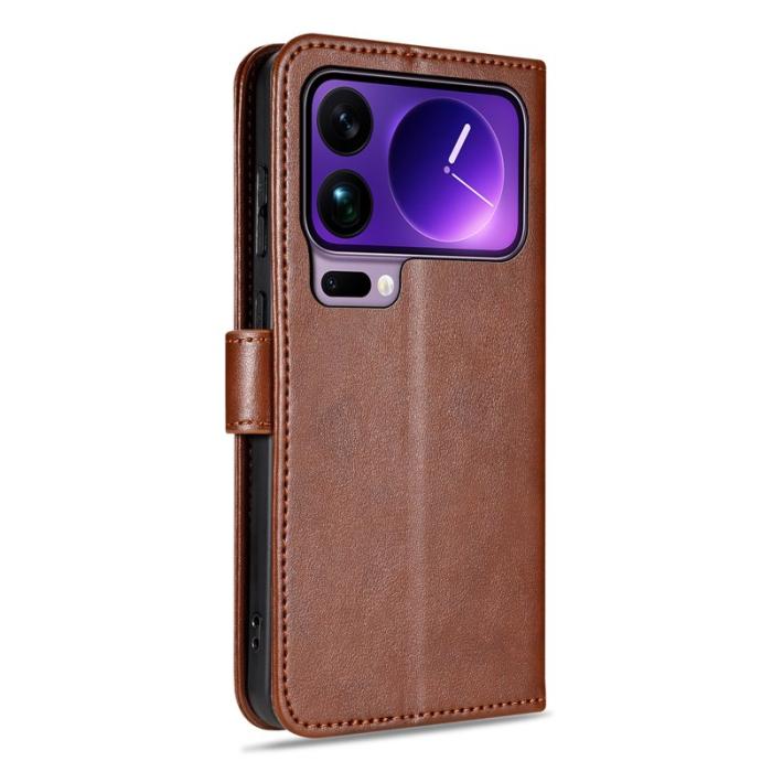 AZNS - AZNS Xiaomi 17 Pro Plånboksfodral Anti-Scratch Konstläder - Brun