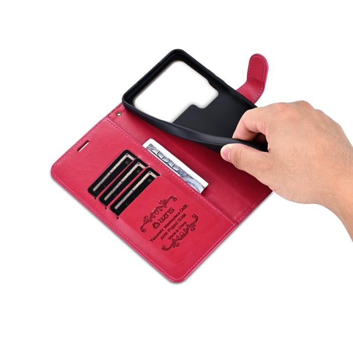 AZNS - AZNS Xiaomi 17 Pro Plånboksfodral Anti-Scratch Konstläder - Röd