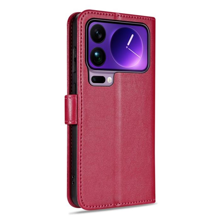 AZNS - AZNS Xiaomi 17 Pro Plånboksfodral Anti-Scratch Konstläder - Röd