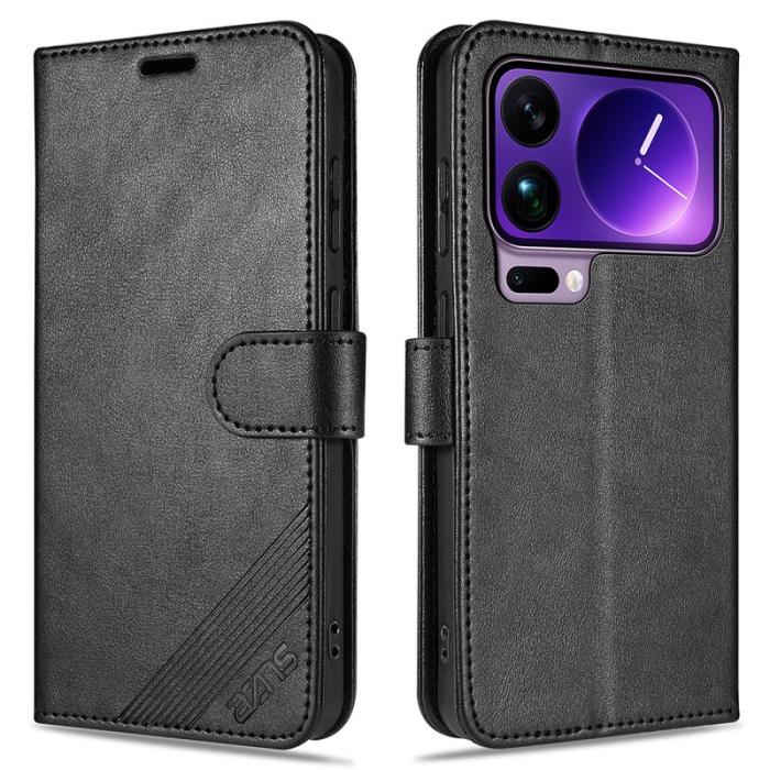 AZNS - AZNS Xiaomi 17 Pro Plånboksfodral Anti-Scratch Konstläder - Svart
