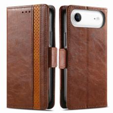 CASENEO - CASENEO iPhone Air Pl&aring;nboksfodral Konstl&auml;der St&auml;ll med RFID - Brun