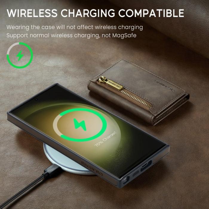 DG.MING - DG.MING M5 Series Mobilskal till Samsung Galaxy S24 Ultra Konstläder Brun