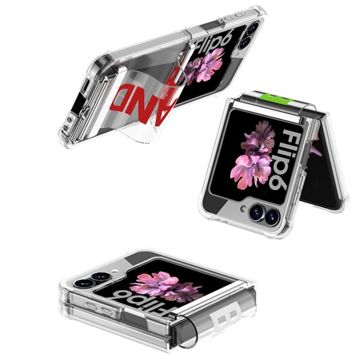 GKK - GKK Fodral för Samsung Galaxy Z Flip7 FE 5G - Transparent Röd