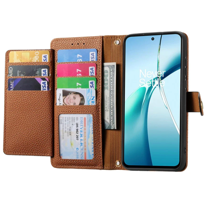 A-One Brand - Xiaomi 15 Ultra Plånboksfodral RFID Blocking Zipper - Brun