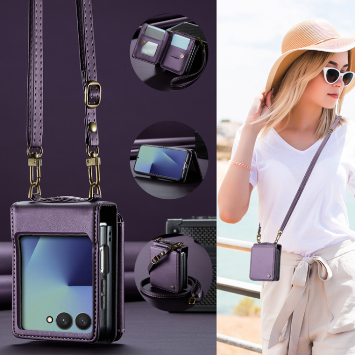 Caseme - CASEME Galaxy Z Flip 7 Plånboksfodral RFID Blocking C22 - Lila