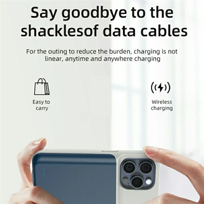 A-One Brand - iPhone 16 Pro Max Batteriskal 7000mAh - Blå