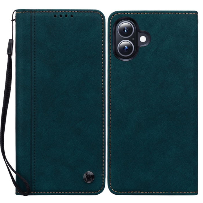 A-One Brand - iPhone 17 Plånboksfodral med Rem Lines Pattern - Grön