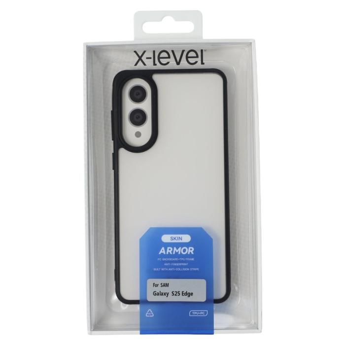 X-Level - X-LEVEL Mobilskal till Galaxy S25 Edge PC + TPU Svart