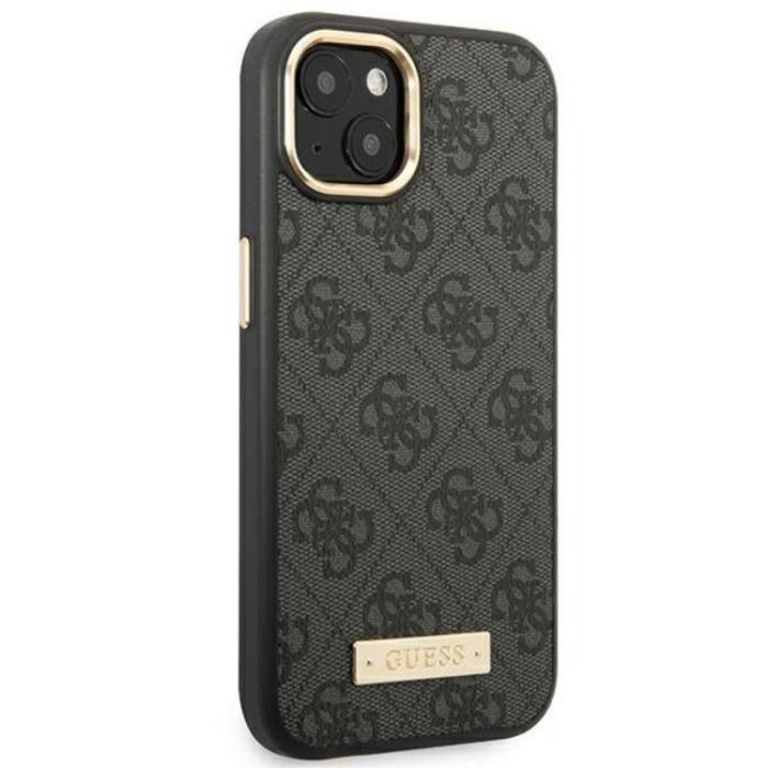 Guess - GUESS iPhone 14 Plus Mobilskal MagSafe Logo Plate - Svart