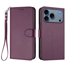 A-One Brand - iPhone 17 Pro Max Plånboksfodral Läder med Handledsrem - Lila