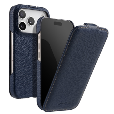 Melkco - MELKCO iPhone 17 Pro Mobilskal MagSafe Äkta Läder+PC - Blå