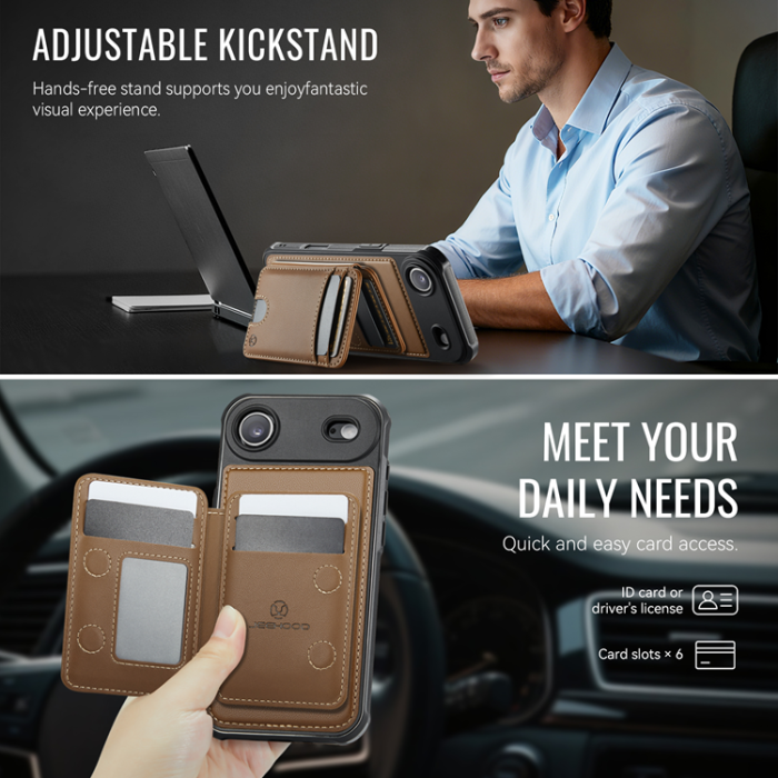 JEEHOOD - JEEHOOD iPhone Air Mobilskal MagSafe Detachable Korthållare