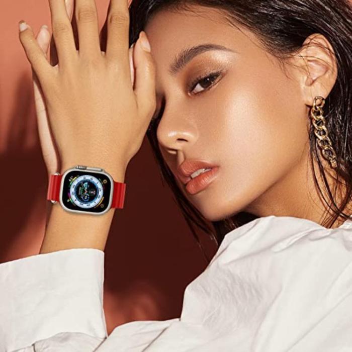 OEM - Apple Watch 4/5/6/7/8/SE Band (38/40/41mm) Ocean - Röd