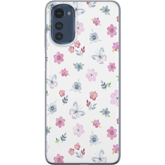 iSecrets - Mobilskal till Motorola Moto E32s med Blommor och fjärillar