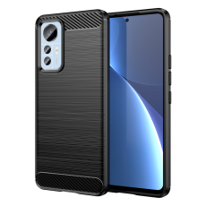 OEM - Xiaomi 12 Lite Skal Carbon Silicone Flexible - Svart
