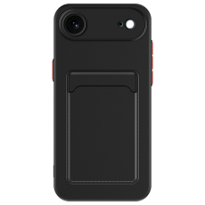 A-One Brand - iPhone 17 Air Mobilskal Korthållare TPU - Svart