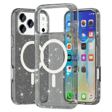 A-One Brand - iPhone 17 Pro Mobilskal MagSafe Puderglitter - Svart