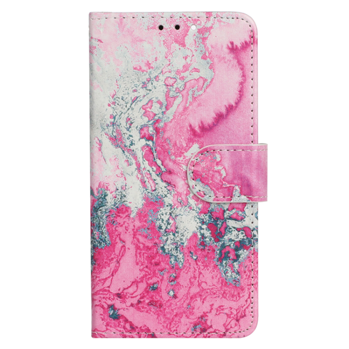 A-One Brand - Sony Xperia 1 VII Plånboksfodral Marble Painted - Rosa Havsvatten