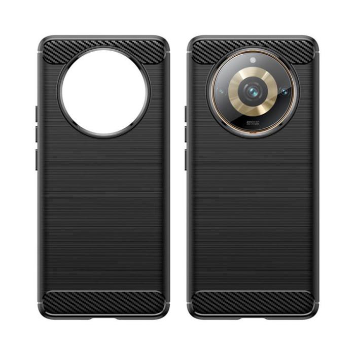 OEM - Realme 11 Pro/11 Pro Plus Mobilskal Carbon Flexible - Svart