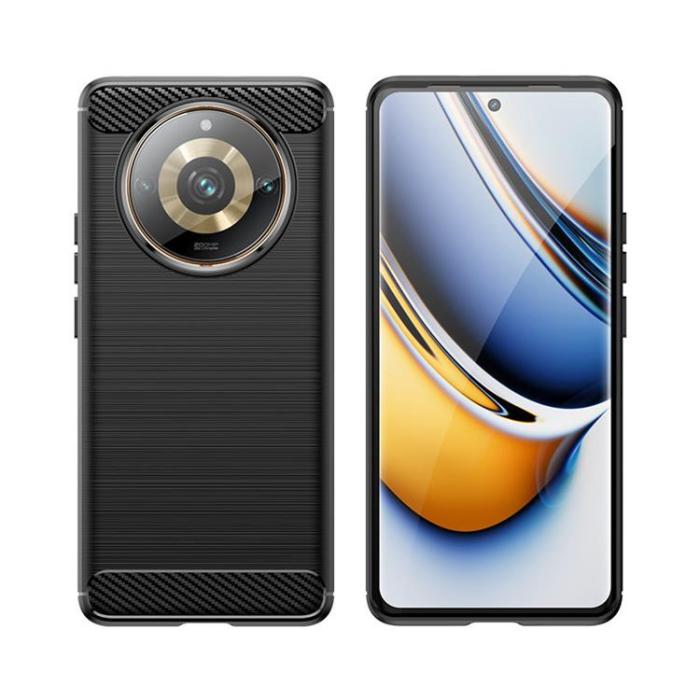 OEM - Realme 11 Pro/11 Pro Plus Mobilskal Carbon Flexible - Svart