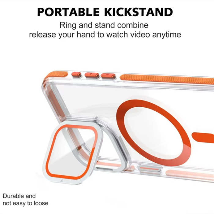 A-One Brand - iPhone 16 Pro Max Mobilskal MagSafe Acrylic Kickstand - Orange
