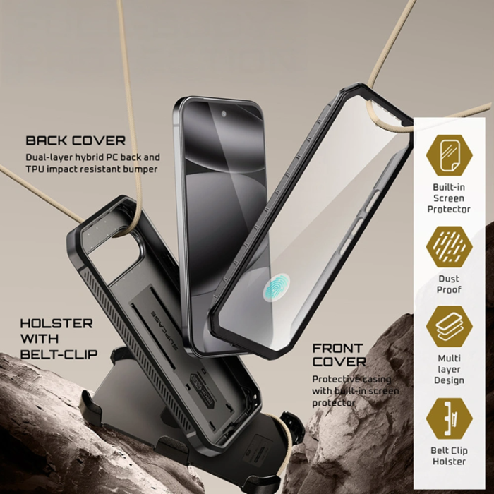 SupCase - Supcase Google Pixel 10/10 Pro Mobilskal Unicorn Beetle Pro - Svart