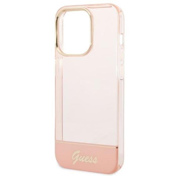 UTGATT1 - GUESS iPhone 14 Pro Max Skal Translucent - Rosa
