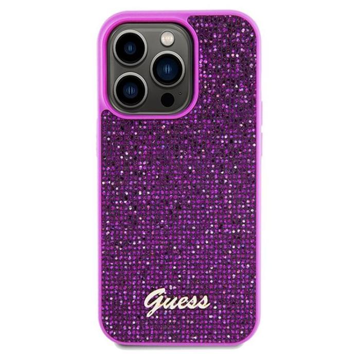 Guess - Guess iPhone 14 Pro Max Mobilskal Disco Script Metal - Lila