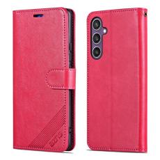AZNS - AZNS Samsung Galaxy S26 Plus Pl&aring;nboksfodral Konstl&auml;der St&auml;ll - R&ouml;d