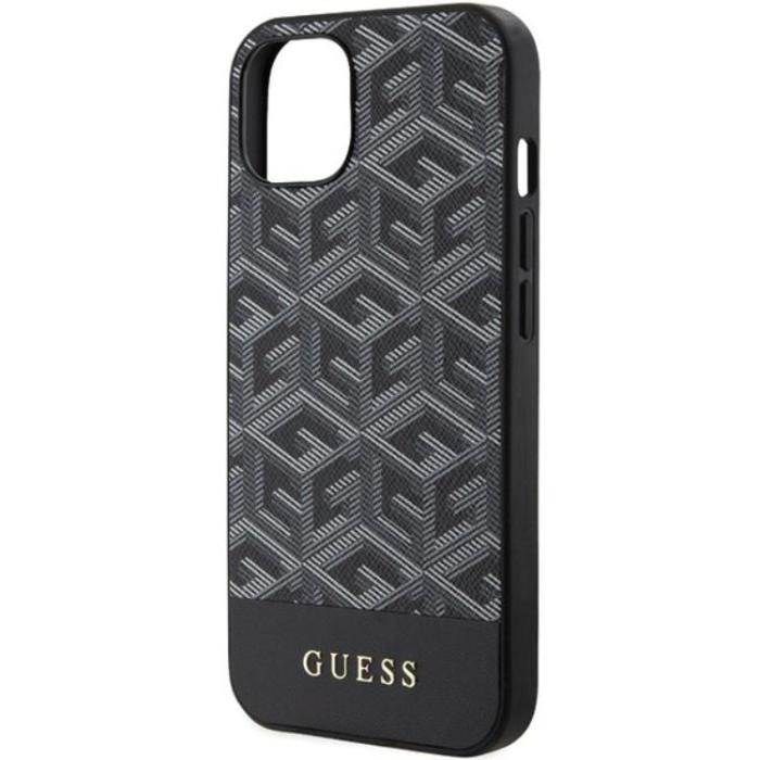 Guess - Guess iPhone 15/14/13 Mobilskal MagSafe GCube Stripes - Svart