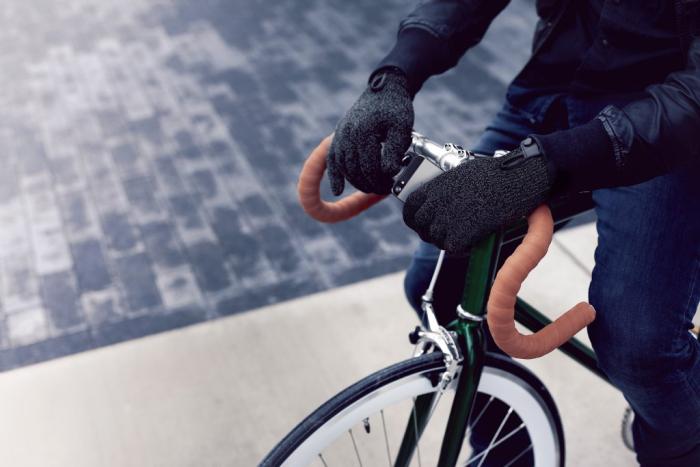 UTGATT1 - Mujjo Double-Layered Touchscreen Gloves - Svart (Small)