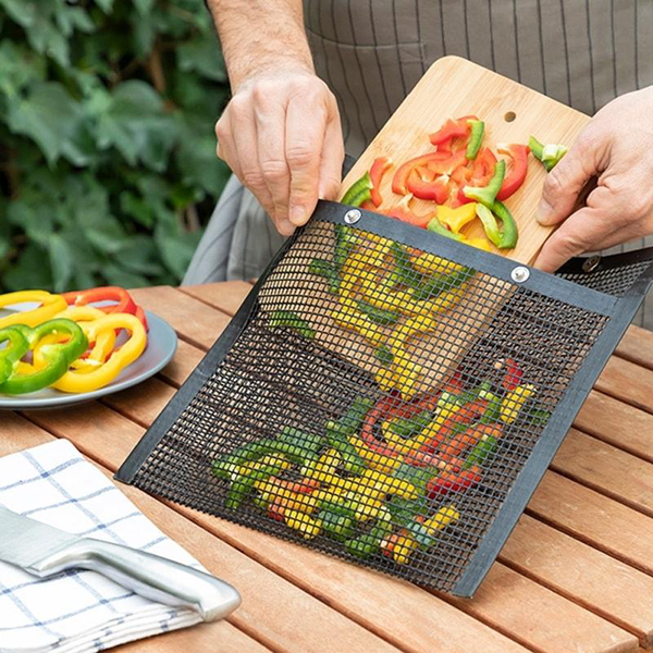 Grillpåse - Förslutningsbar nätpåse till grillen