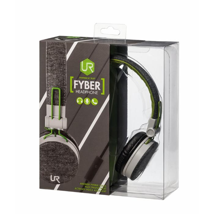 UTGATT5 - Urban Revolt Headset Fyber - Grå/Grön