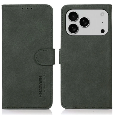 KHAZNEH - Khazneh iPhone 17 Pro Max Plånboksfodral Läder - Grön