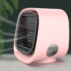OEM - Luftkylare USB - Luftfuktare Fl&auml;kt - Bordsfl&auml;kt - Rosa