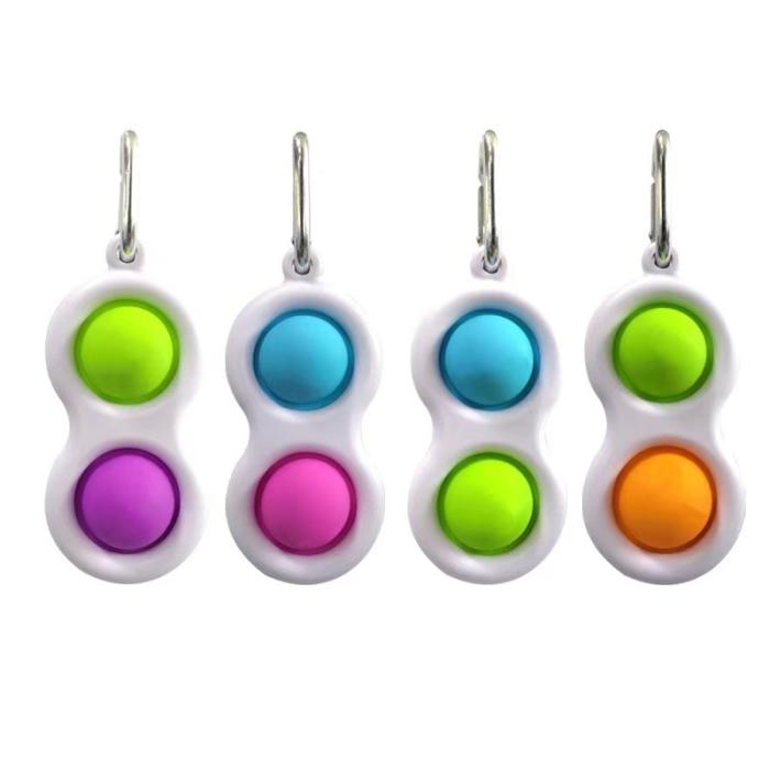 UTGATT5 - Simple Dimple 3 pop it fidget toy - Blandade Färger