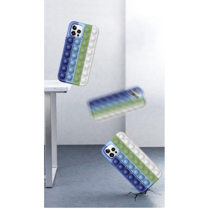 Fidget Toys - Pop it Fidget Multicolor Skal iPhone 12 Mini - Mörk Grön