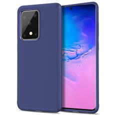 OEM - Twill Texture Flexicase Skal till Samsung Galaxy S20 Ultra - Blå