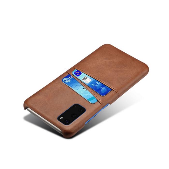A-One Brand - Skal med kortplatser till Samsung Galaxy S20 - Brun