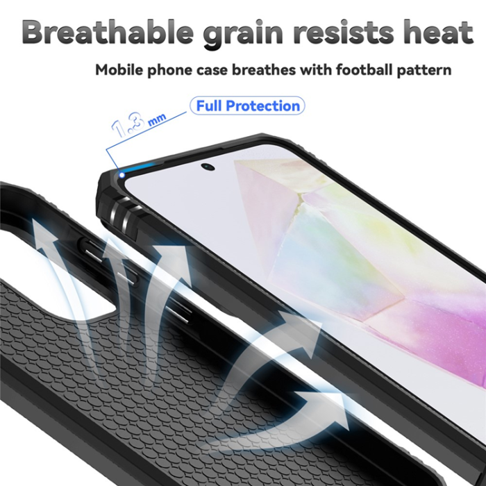A-One Brand - Galaxy A36/A56 Mobilskal Kickstand PC + TPU - Svart