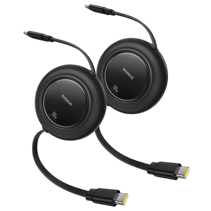 BASEUS - Baseus USB-C Till USB-C 100W 2m Kabel Free2Pull - Svart