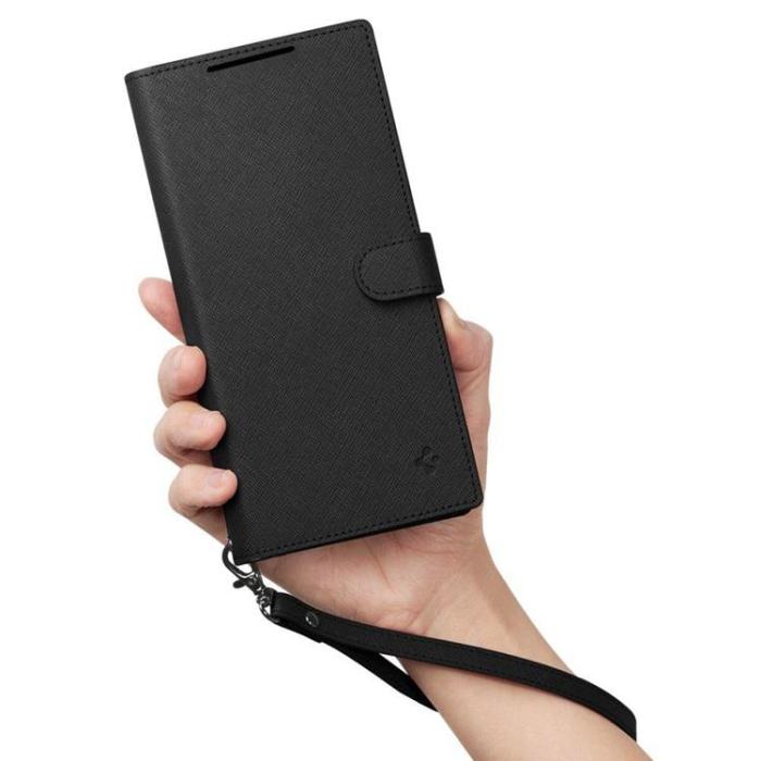 UTGATT - Spigen Galaxy S23 Plus Plånboksfodral S Plus - Svart