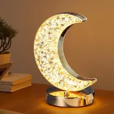 OEM - Crystal Moon Night Light Touch Lampa