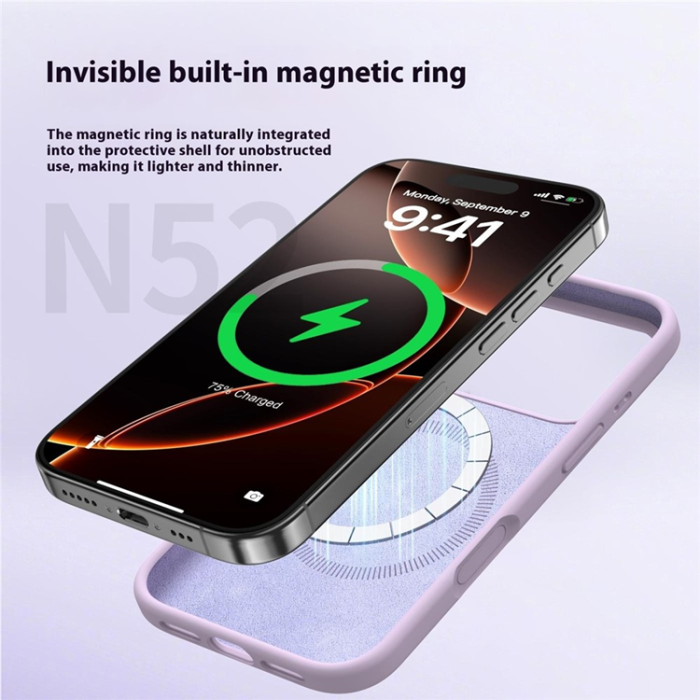 A-One Brand - iPhone 17 Pro Max Mobilskal MagSafe Liquid Silikon+PC - Antikvit