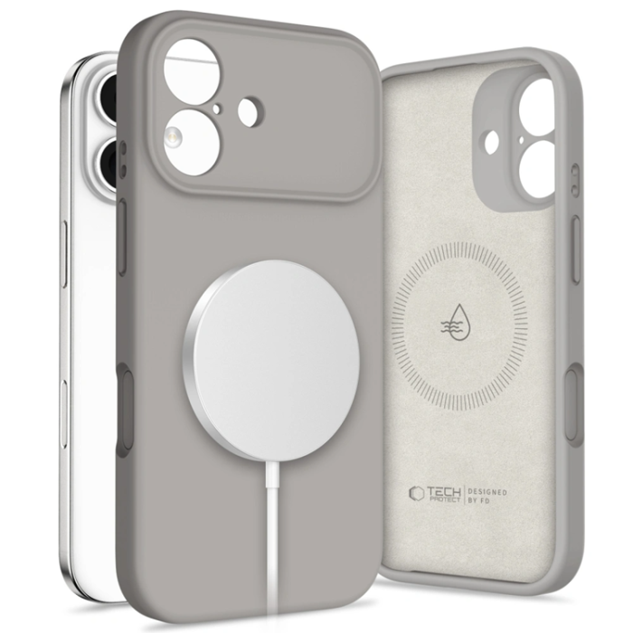 Tech-Protect - Tech-Protect iPhone 17 Mobilskal Magsafe Silikon - Stone Grå