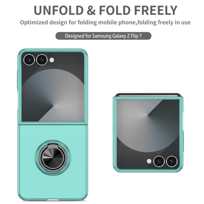 A-One Brand - Galaxy Z Flip 7 Mobilskal Rotatable Ring Kickstand